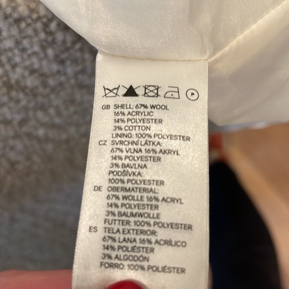 H&M Tan Wool Houndstooth Coat - Picture 9 of 10